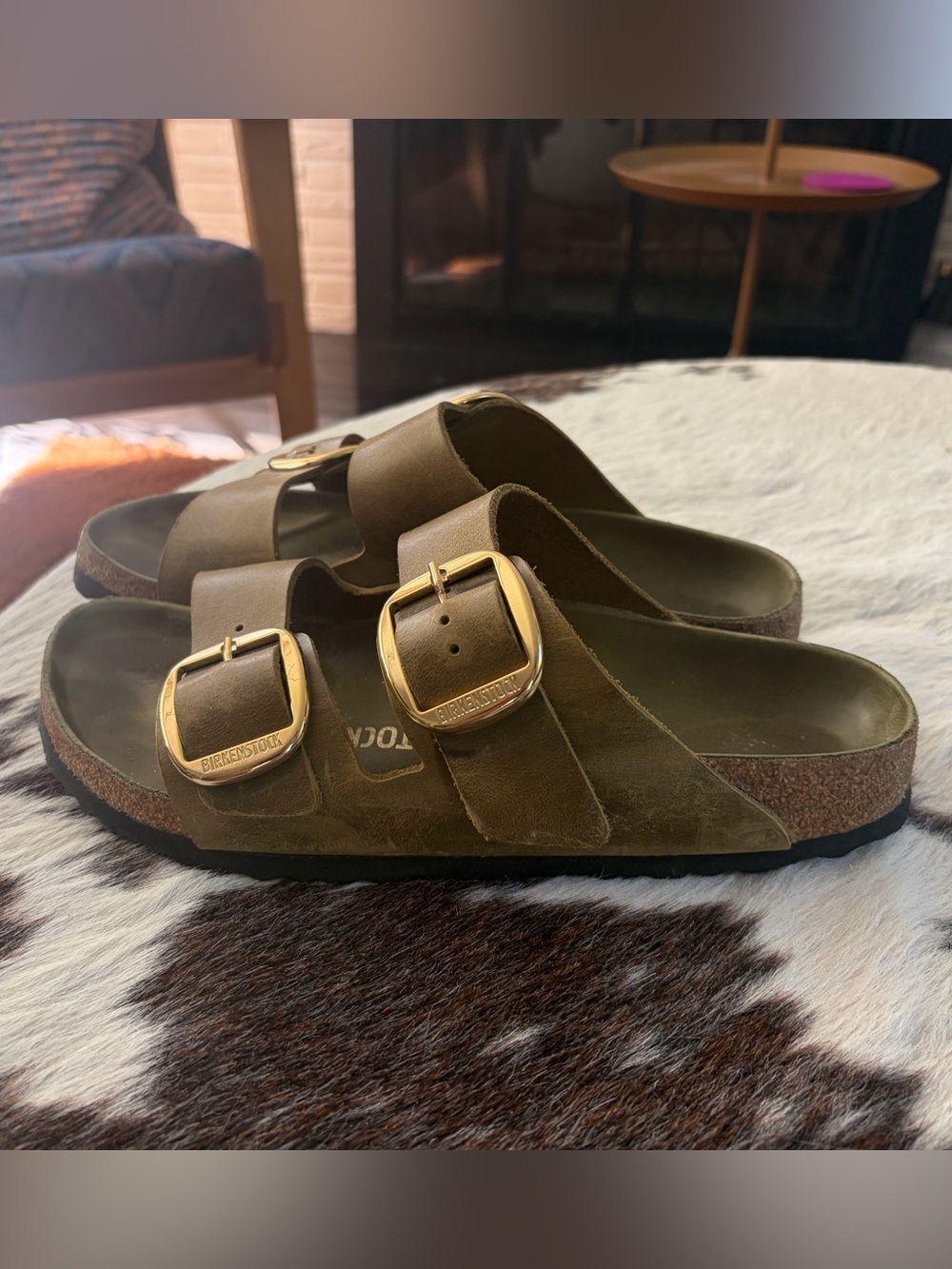Birkenstock Big Buckle Arizona in Olive 40 N - Picture 3 of 6